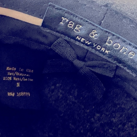 COPY - Rag and Bone; wool hat, leather band. Fedora style. Unisex. Size M - Picture 8 of 8